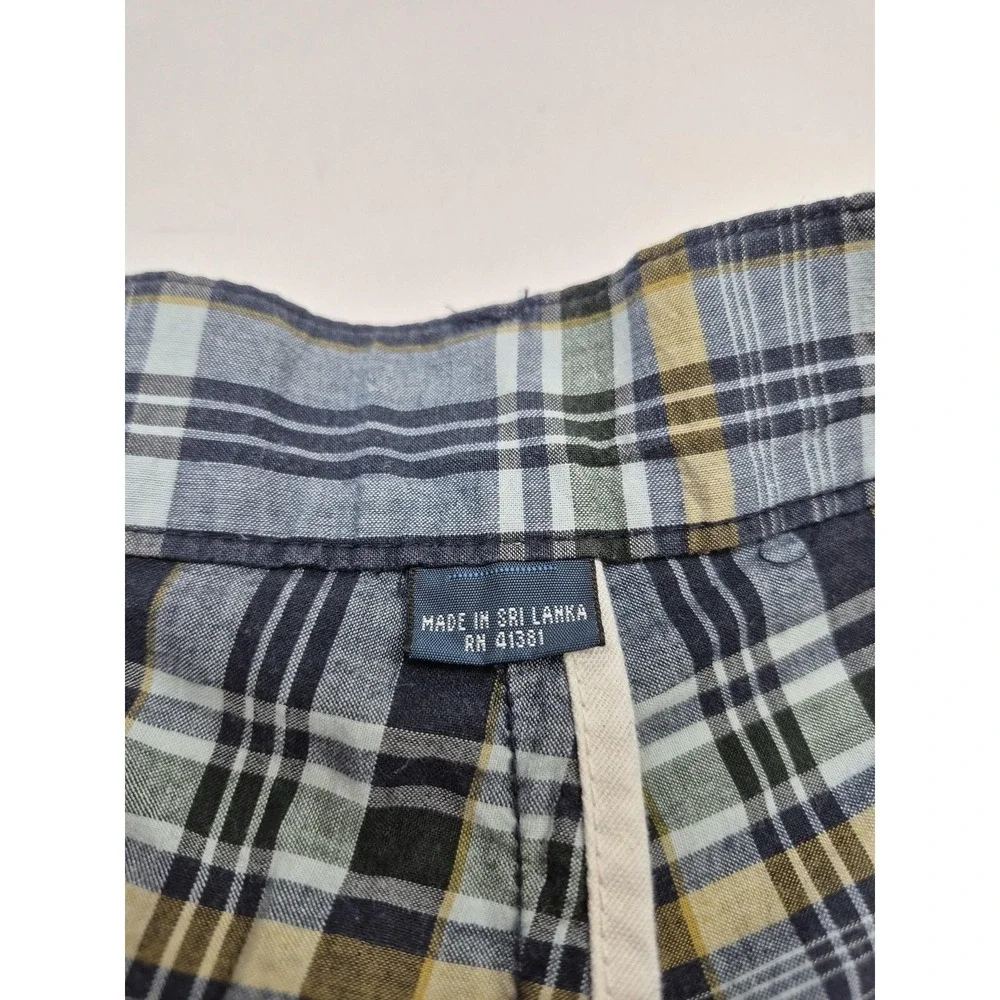 VTG Polo Ralph Lauren Madras Plaid Shorts Men's 34 Blue Plaid Chino